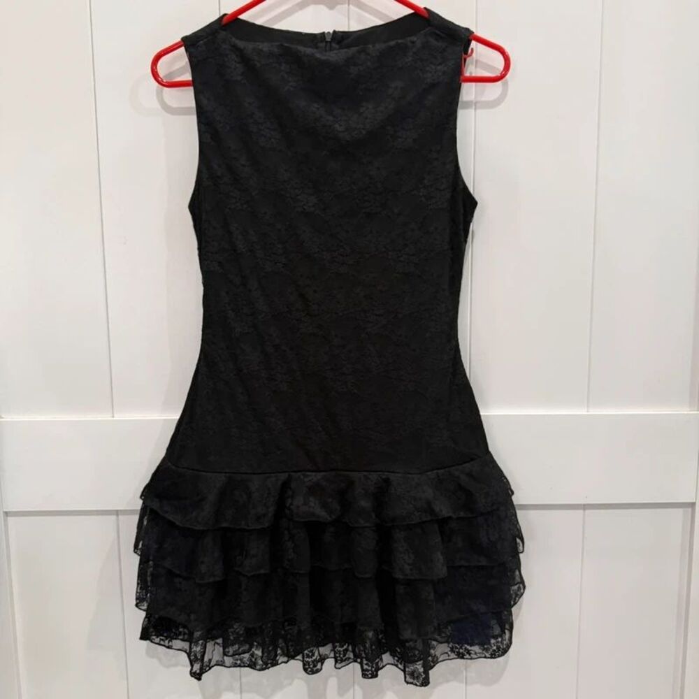 NWT Floerns Tank Lace Black Mini Dress Sz S